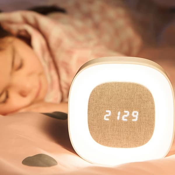 Forever Light Väckarklocka med LED Nattlampa BJORN PURE - Vit