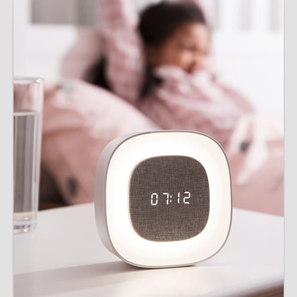 Forever Light Väckarklocka med LED Nattlampa BJORN PURE - Vit