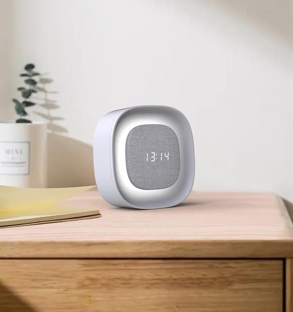 Forever Light Väckarklocka med LED Nattlampa BJORN PURE - Vit