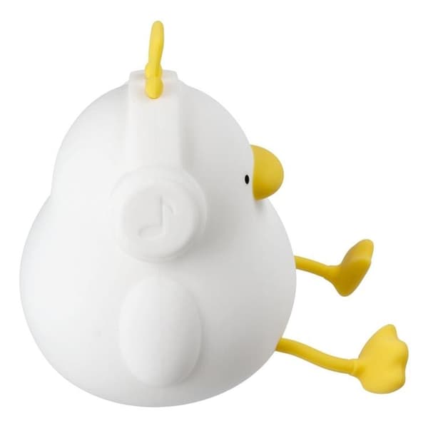 LED Nattlampa Tryck Duck Art Deco - Vit
