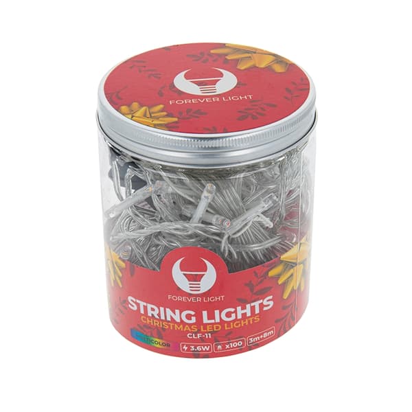 Forever String light 100LED 8m - Flerfärgad