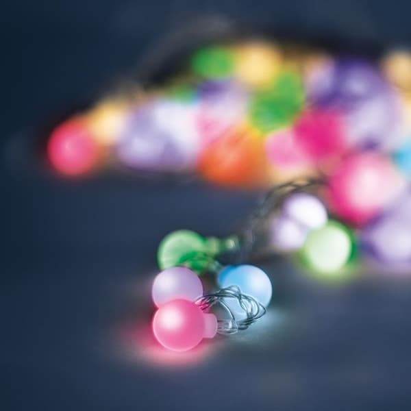 Forever String Light Solar LED Frosted Balls SFB62 6.5m 30 balls - Flerfärgad