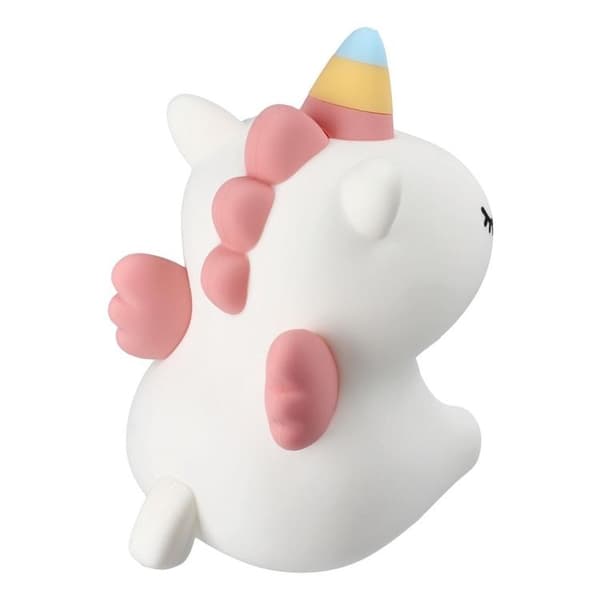 LED Nattlampa Tryck Unicorn Art Deco - Vit