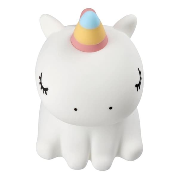 LED Nattlampa Tryck Unicorn Art Deco - Vit