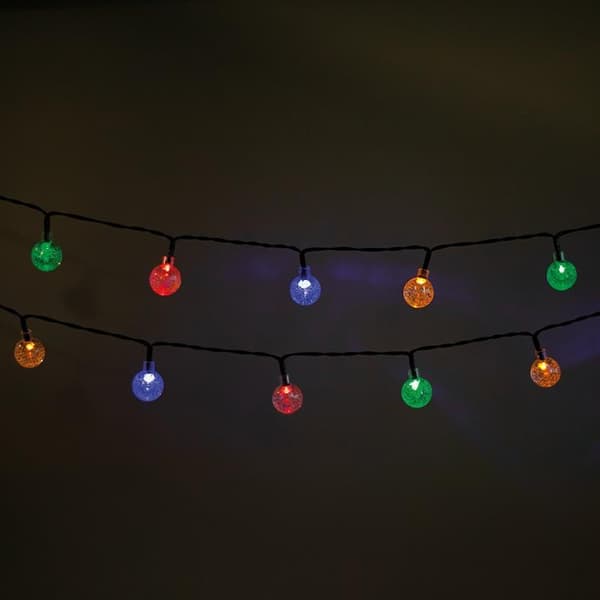 Forever String Light Solar LED Crystal Balls SCB61 6.5m 30 balls - Flerfärgad