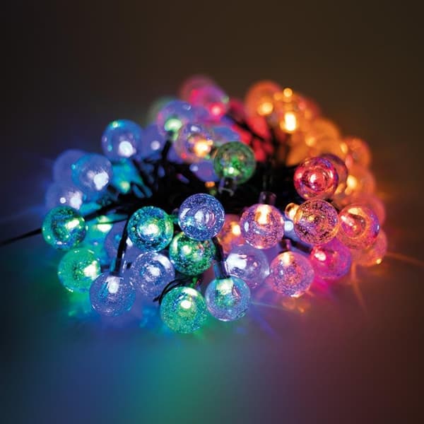 Forever String Light Solar LED Crystal Balls SCB61 6.5m 30 balls - Flerfärgad