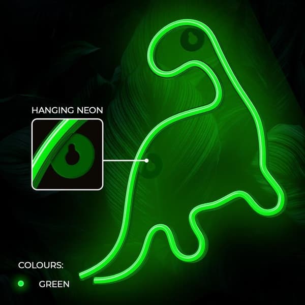 Neolia LED Neon Light DINOSAUR NNE01 - Grön