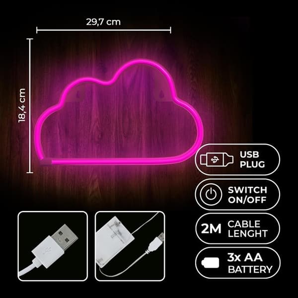 Neolia Neon LED Light CLOUD NNE25 - Rosa