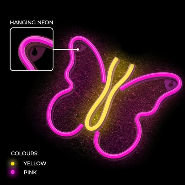 Neolia LED Neon Light BUTTERFLY NNE03 - Rosa