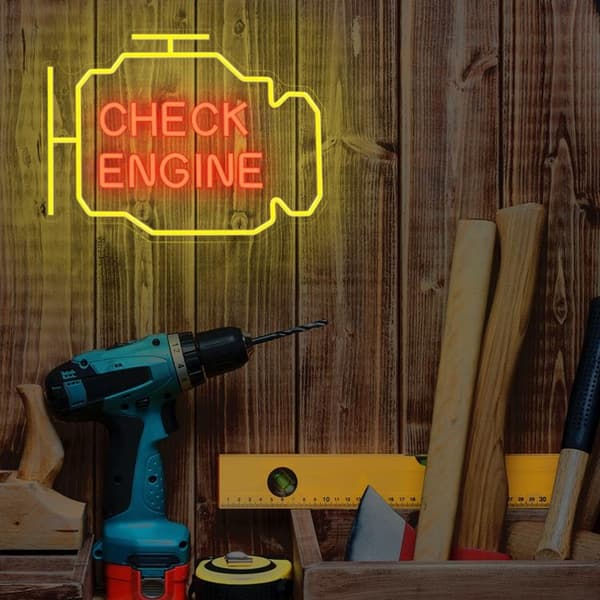 Neolia LED Neon PLEXI CHECK ENGINE NNE21 - Gul/Röd