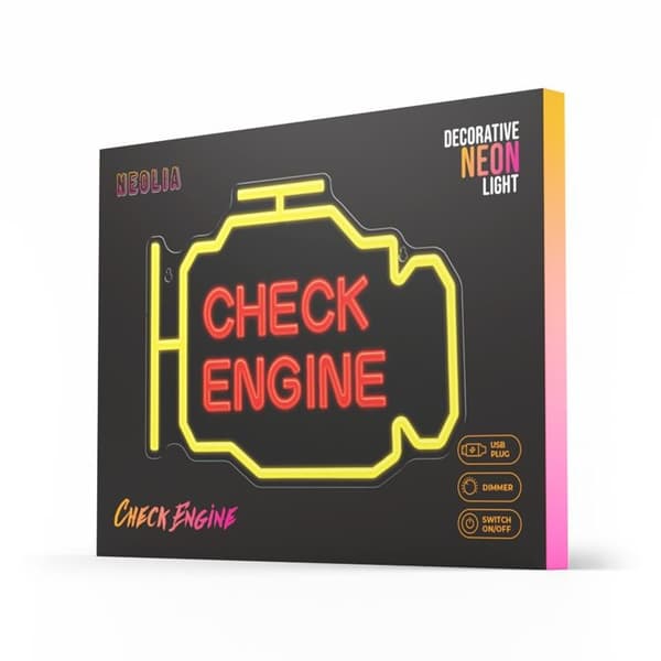 Neolia LED Neon PLEXI CHECK ENGINE NNE21 - Gul/Röd