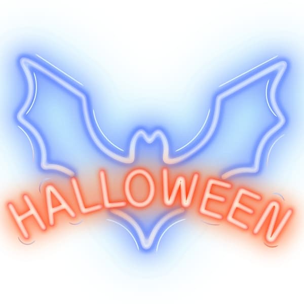 Neolia LED Neon PLEXI HALLOWEEN NNE17 - Blå/Röd Blå, Röd