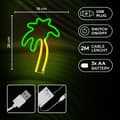 Miniatyrbild 7 av 8: Neolia LED Neon Light PALM På Stativ NNE04 - Grön/Orange