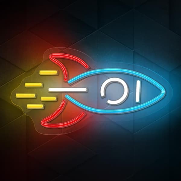 Neolia LED Neon PLEXI ROCKET NNE18 - Flerfärgad