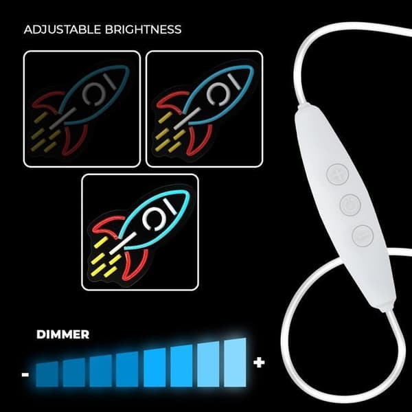 Neolia LED Neon PLEXI ROCKET NNE18 - Flerfärgad