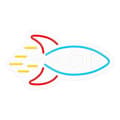 Miniatyrbild 2 av 9: Neolia LED Neon PLEXI ROCKET NNE18 - Flerfärgad