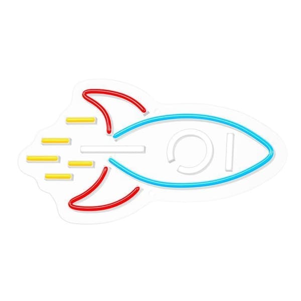 Neolia LED Neon PLEXI ROCKET NNE18 - Flerfärgad Blå, Röd, Vit, Gul