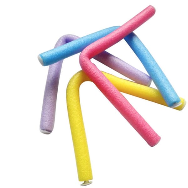 10-pack skumgummi rullar, lockar håret, böjbara styla hårspolar