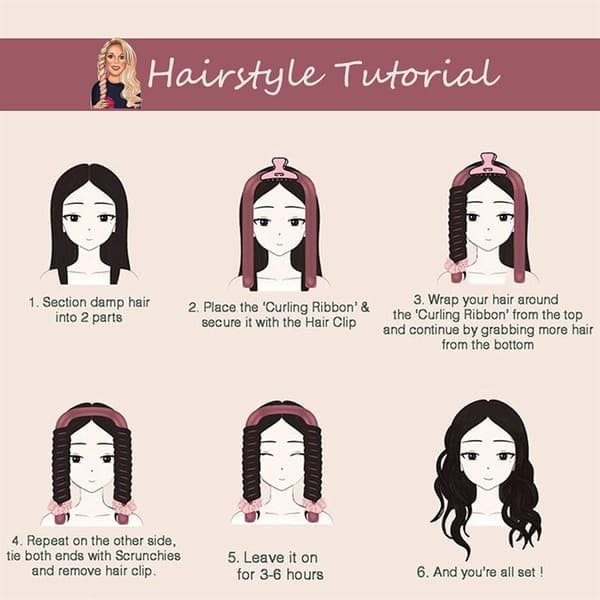 Heatless Hair Curler - Beige
