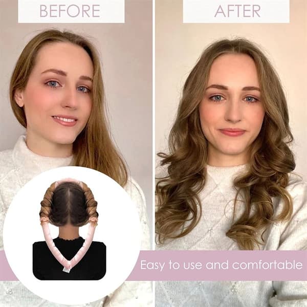 Heatless Hair Curler - Pink