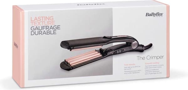 BaByliss The Crimper Texturizing strykjärn Varmsvart, Rosa 70,9" (1,8 m)