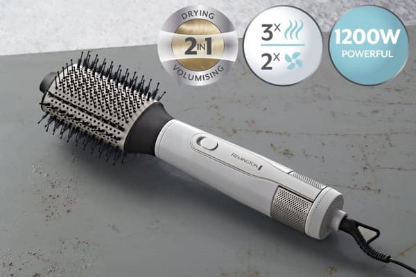 Remington AS8901 hårstylingverktyg Varmluftsborste Varmsvart, Roséguld, Vit 1200 W