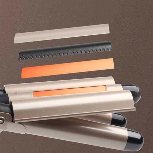 INF Triple Barrel Anti-Scald krøllejern med 2 temperaturtilstande