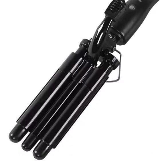 INF Triple Barrel Anti-Scald Curling Jern med 2 temperaturkontrollmoduser