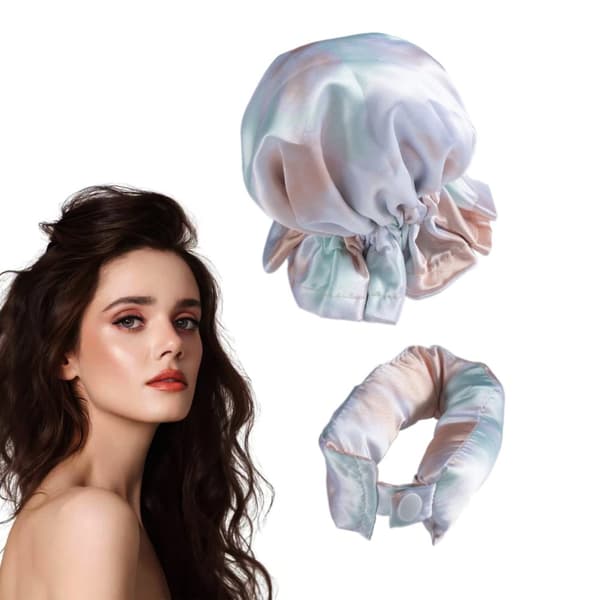 INF Heatless Curling Rod Pannebåndsett (1 Rod & 1 Scrunchie) - Tie-Dye Green 0