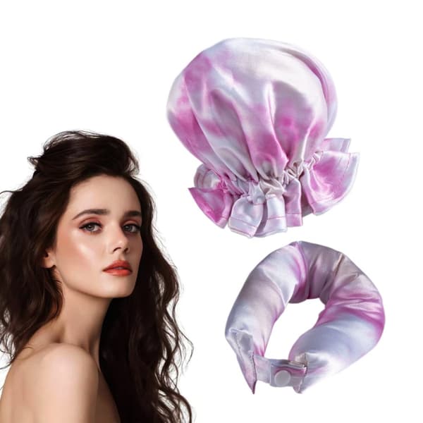 INF Lämpöttömän kiharrintangon pääpantasetti (1 sauva, 1 Scrunchie) - Tie-Dye Pink 0