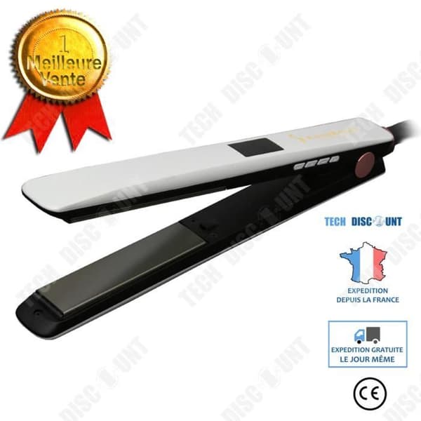 TD® Multi-frekvens släckande plattång titan rak curling splint dubbel användning splint curling iron air bang innerögla