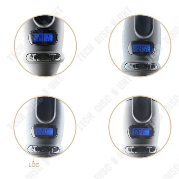 TD® Temperaturkontroll Stor volym Locktång 38 mm Keramisk locktång Blå LCD-skärm Snabbuppvärmning