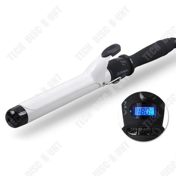 TD® Temperaturkontroll Stor volym Locktång 38 mm Keramisk locktång Blå LCD-skärm Snabbuppvärmning