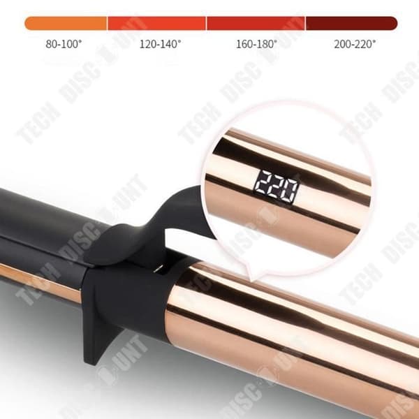 TD® LCD-skärm Elektrisk locktång 32 mm stor volym Big Wave Tourmaline Keramisk Anti-skalning locktång