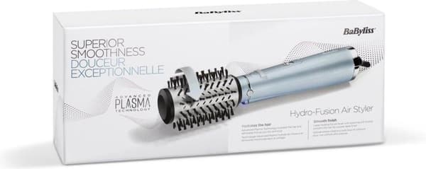 BaByliss AS773E Hydro Fusion Air Styler Varmluftsborste, Svart, Metallic 700 W 2,5 m