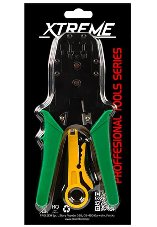 RJ11, RJ12, RJ45 stikkrympetang med afbiter Xtreme HY-200