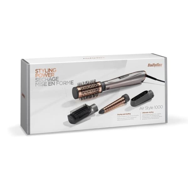 BaByliss Air Style 1000 Hårstylingsæt Varm Sort, Kobber, Palladium 1000 W 98,4" (2,5 m)