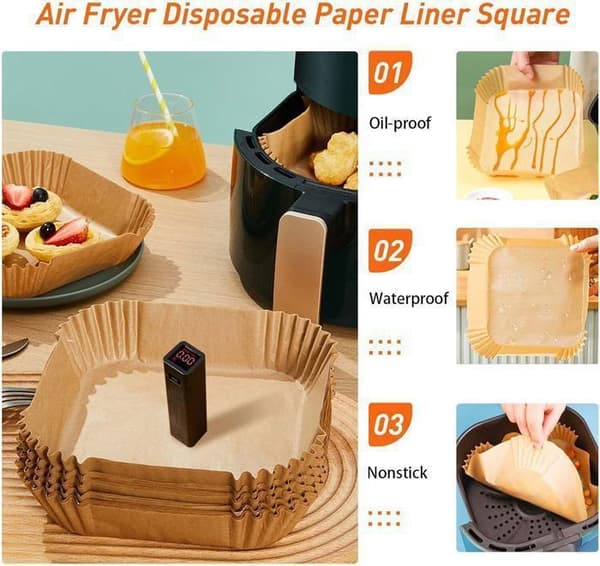 Bakpappersark - Noname - 200 stycken - Non-Stick - Vattentät - Värmebeständig