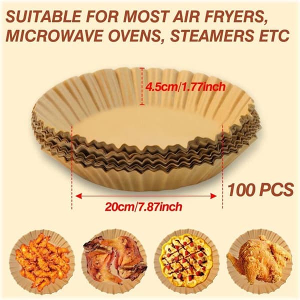 Pappersfoder - Coso - 100-pack - Non-stick - Olje-resistent - 20,1 cm