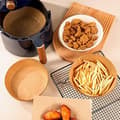 Miniatyrbild 3 av 3: Papprenor för luftfritöser, 100 stycken bakpapper, oljebeständiga, engångs matklassade papper