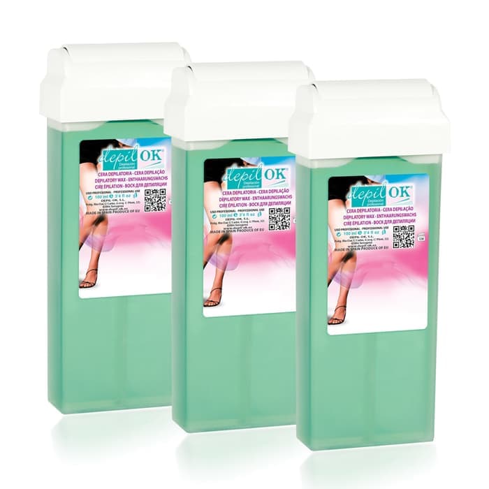 3st TEA TREE varm vax roll-on kasset, Depil-OK 0116