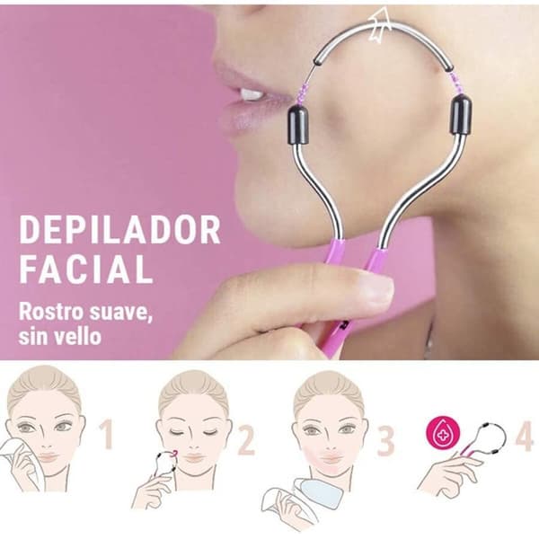 Facial Hair Remover Beter Depilador Facial Ruostumaton teräs Fuksia