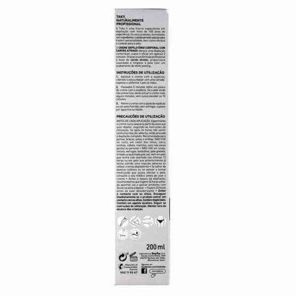 Creme Depilatório Corporal Carbón Activado Taky Carbon Activado 200 ml