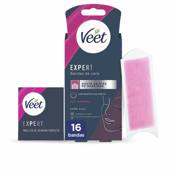 Kasvojen ihokarvanpoistoliuskat Veet Expert (16 osaa)