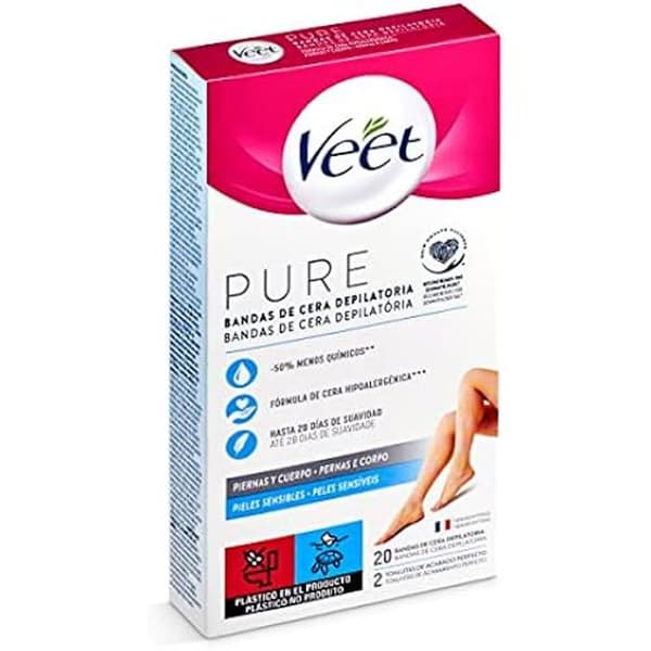 Vaxremsor - VEET - Känsligt hår - 20 enheter - Hårborttagningsmedel - Kropp