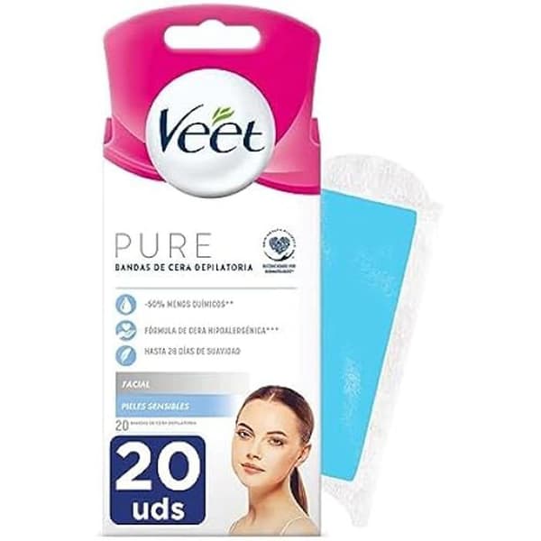 Vaxremsor - VEET - Känsligt hår - 20 enheter - Hårborttagning - Ansiktsbehandling