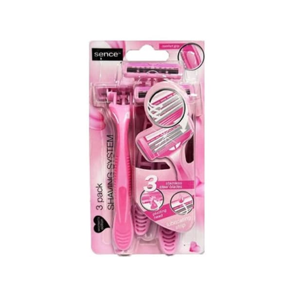 Máquinas de Barbear Descartáveis Sence Pink (3 enheder)