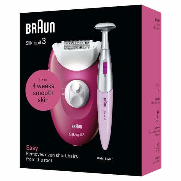 Elektrisk Epilator Braun SE3-202 Fuchsia