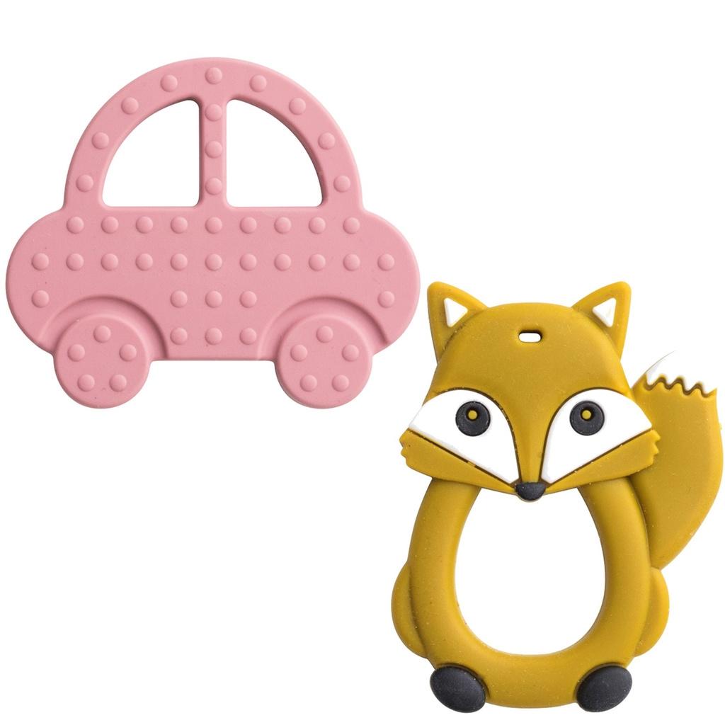 Rätt Start Babylek 2-pack bitleksaker Rosa Bil och Räv