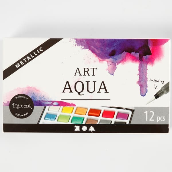 Colortime Art Aqua akvarellfärger metallicfärger